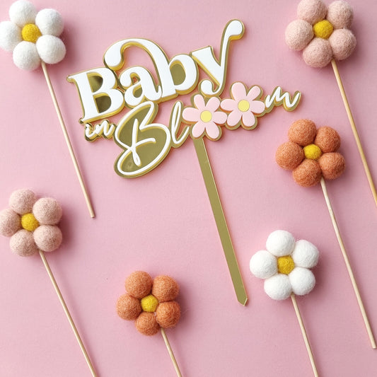 Baby In Bloom Cake topper