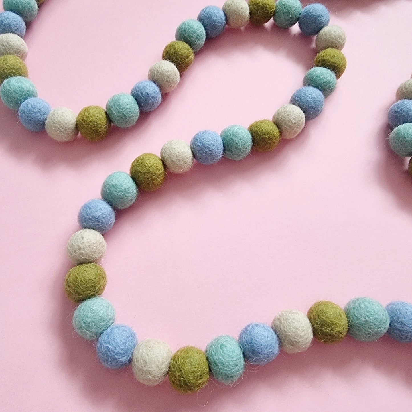 Bluegum Felt Ball Garland