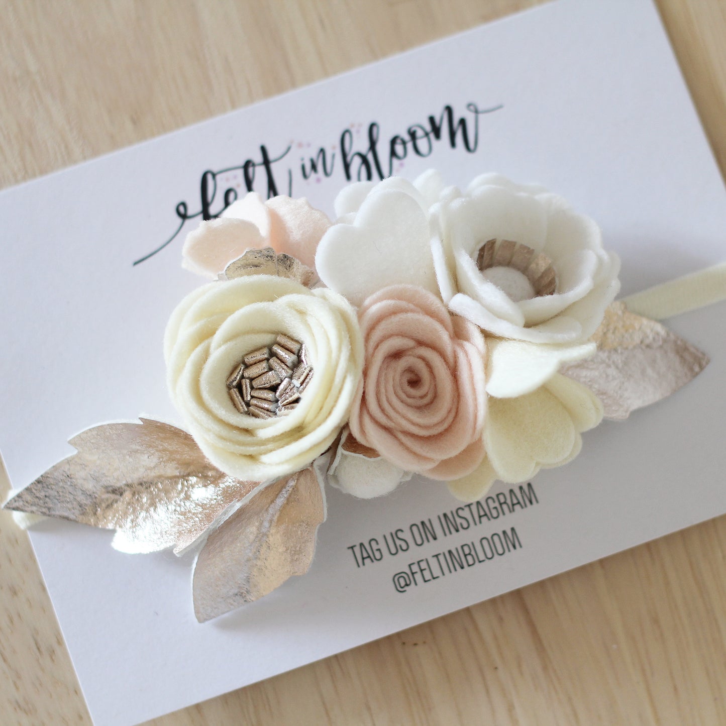 "Neutral Metallic" posy Crown